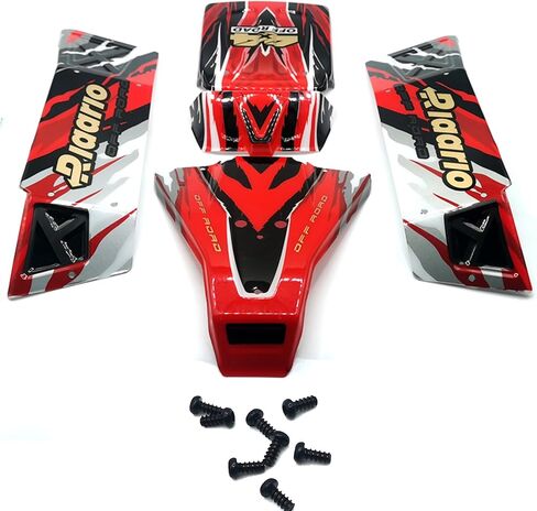 RIAARO 1/12 Desert Buggy Front and Rear Oil Pressure Shocks - red with Ball Head - 4pcs in Kuwait