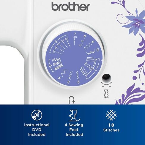 Brother Sewing Machine, XM1010, 10 Built-in Stitches, 4 Included Sewing Feet in Saudi Arabia