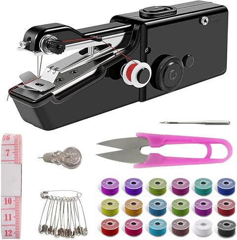 Handheld Sewing Machine,Mini Sewing Machine for Quick Stitching,Portable Sewing Machine Suitable for Home,Travel and DIY,Electric Handheld Sewing Machine for Beginners，easy，Black in Kuwait