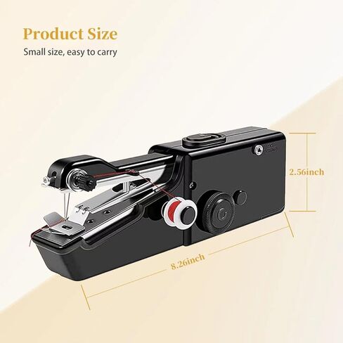 Handheld Sewing Machine,Mini Sewing Machine for Quick Stitching,Portable Sewing Machine Suitable for Home,Travel and DIY,Electric Handheld Sewing Machine for Beginners，easy，Black in Kuwait