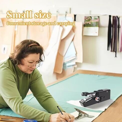 Handheld Sewing Machine,Mini Sewing Machine for Quick Stitching,Portable Sewing Machine Suitable for Home,Travel and DIY,Electric Handheld Sewing Machine for Beginners，easy，Black in Kuwait