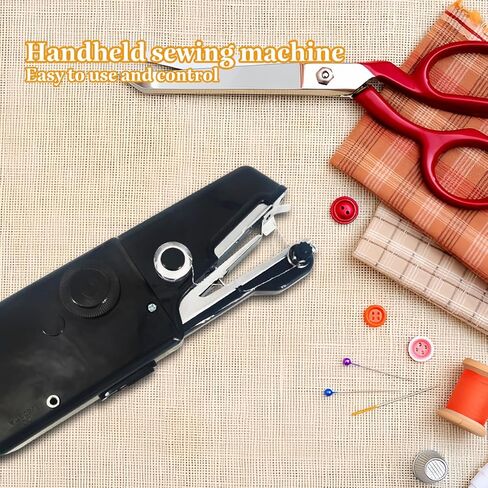Handheld Sewing Machine,Mini Sewing Machine for Quick Stitching,Portable Sewing Machine Suitable for Home,Travel and DIY,Electric Handheld Sewing Machine for Beginners，easy，Black in Kuwait