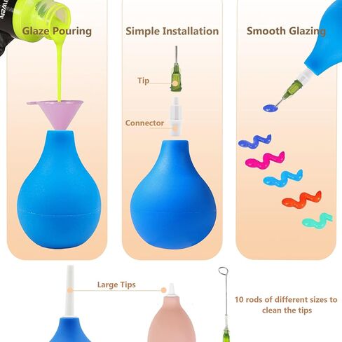 ادوات فخار من اوريسين، ادوات الصلصال، زجاجة مقطورة منزلقة لزجاجات الفخار المنزلقة لزجاجات الطين الفخار، عبوة تتضمن 30 مجموعة in Kuwait