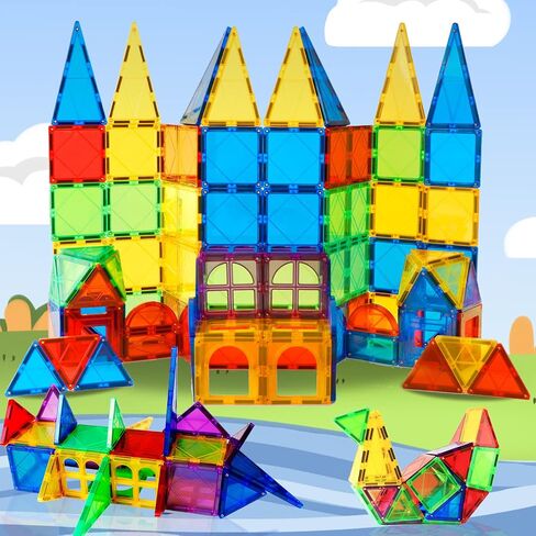 Magnetic Tiles Kids Magnetic Blocks 32PCS Building Sets for Kids Ages 3+ in Kuwait