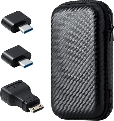 حقيبة حمل لجهاز تشغيل العاب الفيديو الرقمية RG35XX المحمولة مع محول HDMI صغير ومحول USB-C in Kuwait
