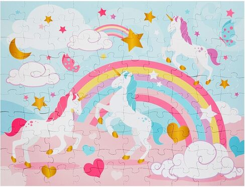 Blue Panda 100 Piece Unicorn Puzzle for Kids - Unicorn Floor Puzzle, Jigsaw Puzzle for Kids Ages 3+ in Saudi Arabia