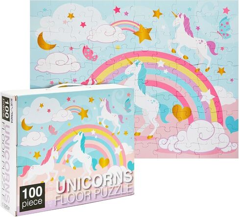 Blue Panda 100 Piece Unicorn Puzzle for Kids - Unicorn Floor Puzzle, Jigsaw Puzzle for Kids Ages 3+ in Saudi Arabia