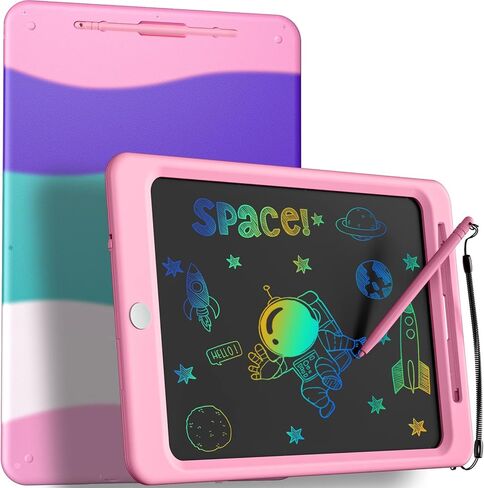 Beydoa LCD Writing Tablet for Kids, 12 Inch Colorful Doodle Board, Drawing Tablet Writing Board, Toddler Learning Toys for 2 3 4 5 6 7 8 Years Old Boys Girls, Educational Toys Birthday Gifts, Pink in Kuwait