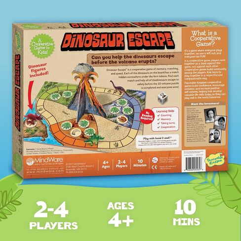 Peaceable Kingdom Dinosaur Escape Cooperative Memory Game of Logic and Luck for 2 - 4 Kids Ages 4 + in Saudi Arabia