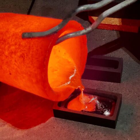 GongYi High-Purity Graphite Ingot Molds Crucible for Melting Casting Refining Mould Metal Copper Gold Silver Aluminum Brass #5-3kg-170ml-5.75fl. oz in Kuwait