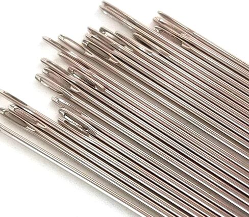 بوب بيب 30 قطعة من #8 خياطة يدوية خياطة عين كبيرة إبر مزدوجة طويلة جودة يابانية خياطة يدوية حادة إصلاح الملابس صياغة التطريز الحرفي الهوايات DIY in Kuwait