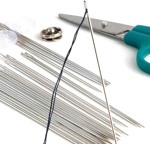 بوب بيب 30 قطعة من #8 خياطة يدوية خياطة عين كبيرة إبر مزدوجة طويلة جودة يابانية خياطة يدوية حادة إصلاح الملابس صياغة التطريز الحرفي الهوايات DIY in Kuwait