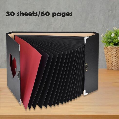 ألبوم صور AIOR سجل قصاصات يدوي الصنع، 60 صفحة كتاب قصاصات قلب عتيق بغلاف مقوى مع زوايا صور لعيد الحب، والذكرى السنوية، والكريسماس، وعيد الأم، وهدية عيد الميلاد in Saudi Arabia