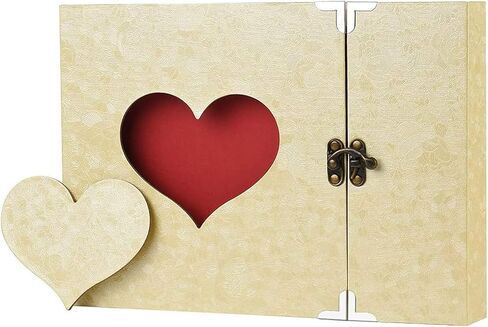 AIOR Photo Album DIY Scrapbook, 60 Pages Vintage Hardcover Heart Scrap Book with Photo Corners for Valentine's Day, anniversary, Christmas, Mother's Day, Birthday Gift in Kuwait