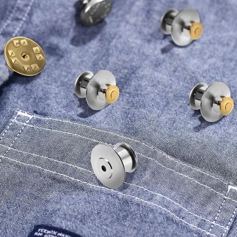 نوليتوي 120 قطعة من دبابيس طية صدر السترة على شكل فراشة، مشابك ربط بديلة للشارات اليدوية وصناعة المجوهرات (فضي ذهبي) in Kuwait