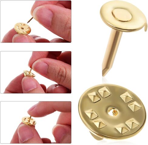 نوليتوي 120 قطعة من دبابيس طية صدر السترة على شكل فراشة، مشابك ربط بديلة للشارات اليدوية وصناعة المجوهرات (فضي ذهبي) in Kuwait