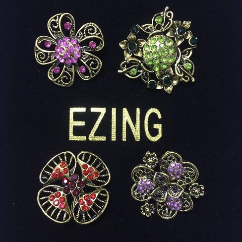 Ezing Lot 24 قطعة دبابيس دبابيس كريستال لامعة من حجر الراين مجموعة باقة الزفاف ذاتية الصنع in Kuwait