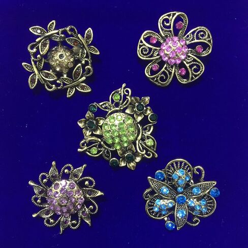 Ezing Lot 24 قطعة دبابيس دبابيس كريستال لامعة من حجر الراين مجموعة باقة الزفاف ذاتية الصنع in Kuwait