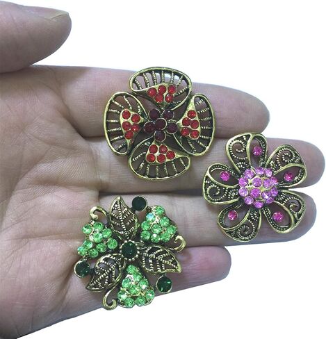 Ezing Lot 24 قطعة دبابيس دبابيس كريستال لامعة من حجر الراين مجموعة باقة الزفاف ذاتية الصنع in Kuwait