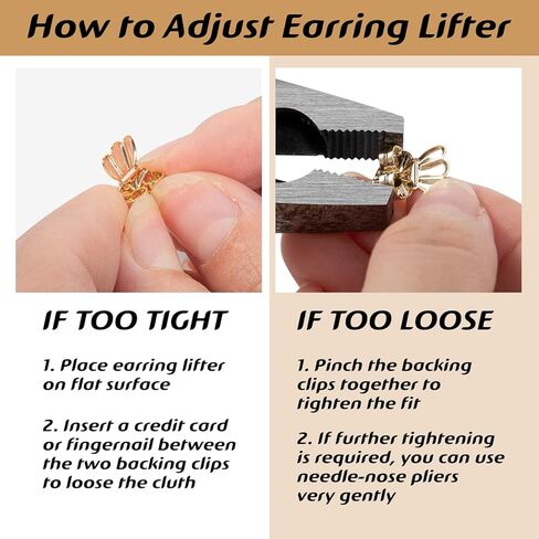 10 قطع / 5 ازواج من دعامات الاقراط المرصعة والاذان المتدلية والاقراط الثقيلة، دعامات اقراط ثقيلة مطورة، دعامات اقراط تيارا لمنع التدلي، رافعات اقراط مضادة للحساسية (فضي + ذهبي) in Kuwait