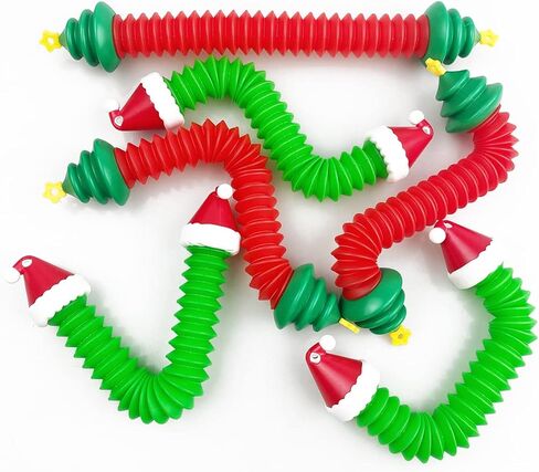 Anditoy 6 عبوات من أنابيب البوب ​​الصغيرة لعيد الميلاد ألعاب حسية للأطفال والأولاد والبنات والأطفال الصغار هدايا عيد الميلاد in Kuwait