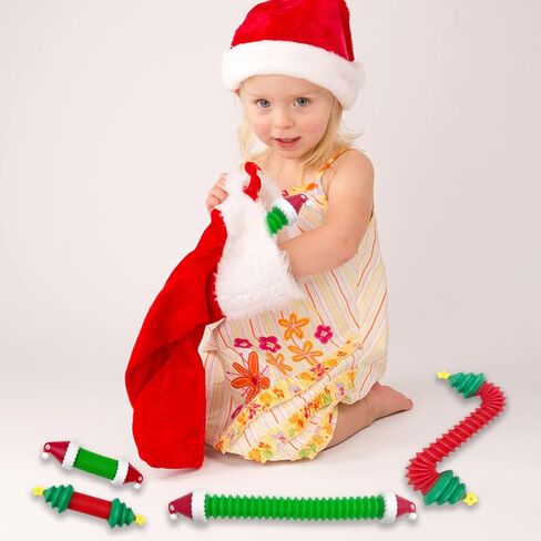 Anditoy 6 عبوات من أنابيب البوب ​​الصغيرة لعيد الميلاد ألعاب حسية للأطفال والأولاد والبنات والأطفال الصغار هدايا عيد الميلاد in Kuwait