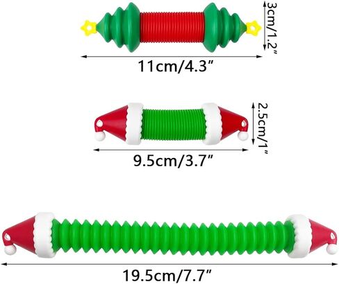 Anditoy 6 عبوات من أنابيب البوب ​​الصغيرة لعيد الميلاد ألعاب حسية للأطفال والأولاد والبنات والأطفال الصغار هدايا عيد الميلاد in Kuwait