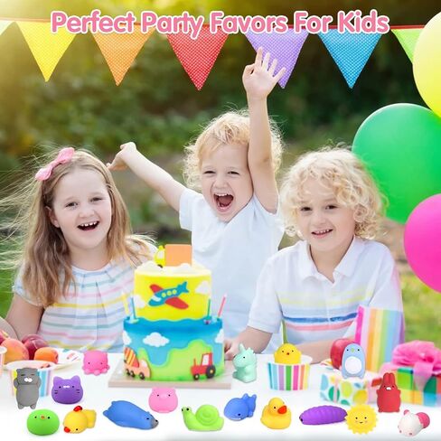 UMIKU 45PCS Mochi Squishy Toys Mini Squishy Kawaii Animal Squishies Gifts for Boys Girls Party Favors for Kids Cat Unicon Squishy Stress Relief Toys for Adult Random in Kuwait