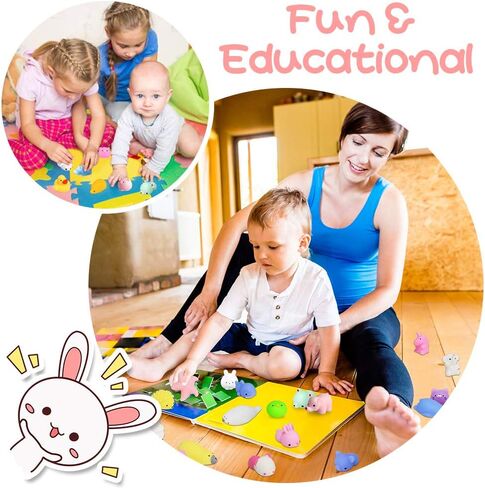 UMIKU 45PCS Mochi Squishy Toys Mini Squishy Kawaii Animal Squishies Gifts for Boys Girls Party Favors for Kids Cat Unicon Squishy Stress Relief Toys for Adult Random in Kuwait