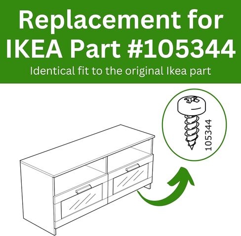 استبدال قطع غيار الأجهزة لبرغي أثاث IKEA برغي TRX المسطح - الجزء رقم 109570 | برغي اللوح M4.5-2.0×45 ذو خيط كامل مع تجويف PZD2| حزمة من 14 in Saudi Arabia