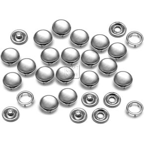CRAFTMEMORE 20 Sets 10.5MM Black Pearl Snaps Fasteners Pearl-Like Button for Western Shirt Clothes Popper Studs (Black)