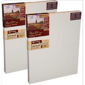 MASTERPIECE Z2MR-3344 Monet Pro 1.5 بوصة خام عميق غير معبأ ثقيل الوزن #12 قطن 11.5 أونصة قماش ممتد 33 بوصة × 44 بوصة طبيعي 2 عبوة in Saudi Arabia