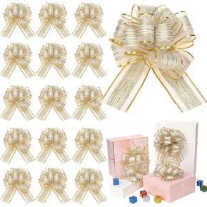 30 Pcs Large Christmas Pull Bows for Gift Wrapping, Red Green in Saudi Arabia