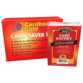 Card Saver 200 Cardboard Gold 1 Semi-Rigid Card Holders -PSA Submission Size in Kuwait