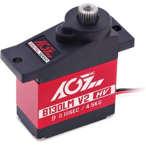 AGFRC Sub-Micro Servo Motor - Upgrade Metal Case Titanium Gear 4.5kg HV Mini Servo for 1/14 1/18 1/24 RC Cars Planes (B13DLM V2) in Saudi Arabia