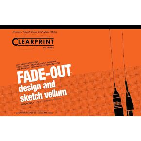 Clearprint Vellum Pad with 1mm Fade-Out Grid, 8.5x11 Inches, 16 lb., 60 GSM, 1000H 100% Cotton, 50 Translucent White Sheets, 1 Each (10007410) in Kuwait