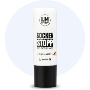 LM Sock Stop (black) 3.04 fl oz - Soft Rubber Textile Paint, Mixable Colors, Washable up to 86°F, Suitable for Light and Dark Materials - Perfect for Creative Designs and Slip-Resistant Textiles in Saudi Arabia