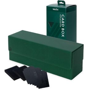 Vault X Exo-Tec Card Box 450+ Storage with Detachable Magnetic Lid, Dividers & Foam Fillers to Organize Deck Boxes, Toploaders, TCG/CCG & Sports Cards (Black) in Kuwait