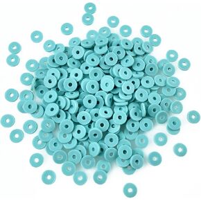2000pcs Heishi Vinyl Beads Polymer Clay Beads Flat Round Spacer Beads for Making Bracelet Necklace Earring Accessories DIY Handmade Craft (White, 6mm) in Kuwait