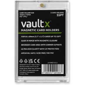 Vault X Magnetic Card Holders - 75pt for Trading Cards & Sports Cards (5 Pack)
