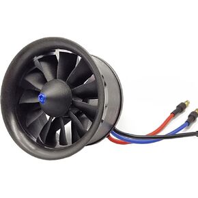 DD 70 مم EDF 12 شفرات مروحة أنبوبية مع توازن محرك بدون فرشاة 3400KV RC تم اختباره لطائرة EDF 4S RC النفاثة