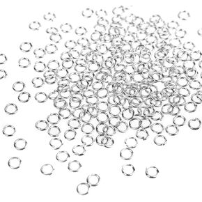 WUBOECE 1000 قطعة 4 مم حلقات القفز المفتوحة حلقة القفز المعدنية لقلادات القلائد سوار المجوهرات DIY صنع النتائج، فضي in Kuwait