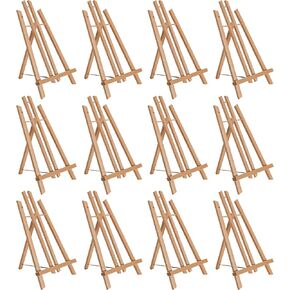 حامل عرض سطح الطاولة متوسط ​​الحجم مقاس 14 بوصة من US Art Supply (عبوة من 6 قطع)، حامل ثلاثي من خشب الزان، حامل حفلات الرسم، سطح مكتب المدرسة لطاولة الطلاب للأطفال، حامل لافتة صور قماشية محمولة in Kuwait