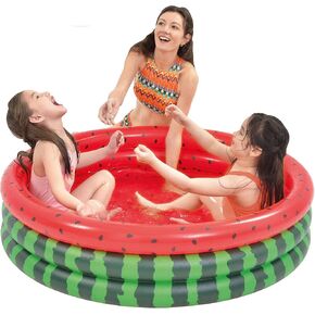 47" x 47" x 12" Inflatable Kiddie Pools 3 Ring Watermelon Plastic Paddling Pool Baby Swimming Pool for Toddler Backyard Garden Outdoor Blow Up Wading Pools Childrens Pools Pit Ball Pool in Kuwait