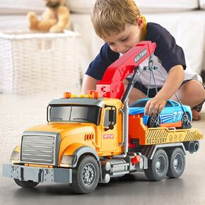 Dwi Dowellin Toys for 3 Years Old Boys Girls Kids,Construction Toy Crane Truck with Lights and Sounds