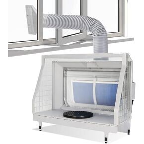 Anesty Water Curtain Airbrush Spray Booth with 3 Fans, Waterfall Paint Booth with Dual Filtration Adjustable Airflow and Bright LEDs for Effective Suction & Optimum Spraying WTRASPB in Kuwait