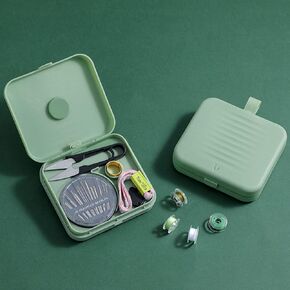 Portable Travel Home Small Sewing Box, Mini Sewing Kits Storage-Box, Beginners DIY Sewing Thread Needle Threader Scissors Kit（Pink.Boxes Home and Travel Quick Fix Sewing Kit