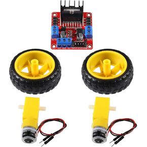 Diann 4pcs TT Motor DC 3-6V Gearbox Motor 200RPM Ratio 1:48 Shaft Motor with 2.54mm Wire for DIY Smart Car Robot in Saudi Arabia