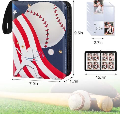 Baseball Card Binder with Sleeves 400 Pockets, Gifts for Baseball Card Collectors,Trading Card Albums Sports Card Binder in Kuwait