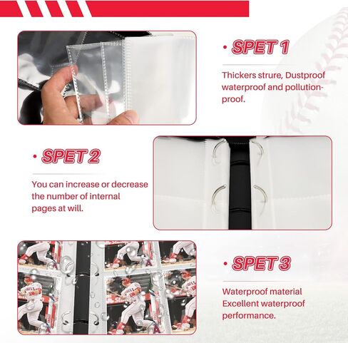 Baseball Card Binder with Sleeves 400 Pockets, Gifts for Baseball Card Collectors,Trading Card Albums Sports Card Binder in Kuwait